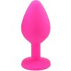 Análny kolík Pink M Jeweled Silicone Butt Plug