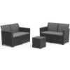 Keter Marie Essentials polyratanová záhradná zostava 4-miestna grafitová sivá
