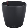Lechuza Samozavlažovací kvetináč Classico Color plast 21 x 20 cm tm.sivý