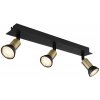 Globo | Globo 57998-3B - Bodové svietidlo DREW 3xGU10/35W/230V čierna/mosadz | GL7289