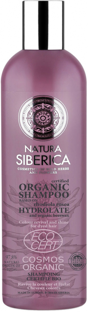 Natura Siberica Wild Herbs and Flowers šampón pro farbené a poškodené vlasy Rhodiola Rosea & Wild Beeswax 400 ml