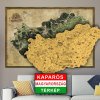 Maďarsko DELUXE ZLATÁ stieracia mapa 90x60cm+tubus (Kaparós Magyarország Térkép) (Nástenná stieracia mapa Maďarska pre vášnivých cestovateľov. Plánujte svojte túry a objavujte zákutia Maďarska. Po zot