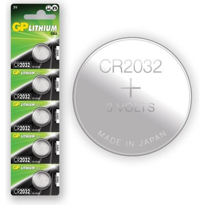 GP 5x C2032 Lithium batérie 3V 210mAh