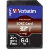 Verbatim Premium SDXC karta 64 GB Class 10, UHS-I; 44024