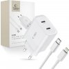 TECH-PROTECT C20W 2-PORT NETWORK CHARGER PD20W + LIGHTNING CABLE WHITE