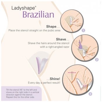 Ladyshape Brazilian šablóna na holenie klinu