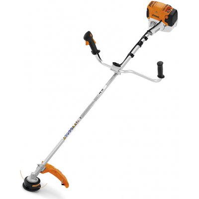 Stihl FS 111 (Silný krovinorez pre prácu v hustom a odolnom trávnatom poraste. Zjednodušený spôsob štartovania pre Vaše pohodlie. Obojručná rukoväť s tlačidlom STOP. Motor s technológiou 4-MIX, zväč