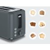 Aeno toustovač na 2 plátky TS1, 1000 W, 7 stupňů opékání, extra opékání, šedý