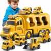TRANSPORTÉR NÁKLADNÉ AUTÍČKA STAVEBNÉ STROJE SADA PRE DETI 7V1
