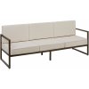 tectake 405522 záhradná lounge pohovka comosa, 3-sedačka, xxl-polstrovanie - hnedá / béžová