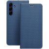 Knižkové puzdro Luna Carbon modré – Samsung Galaxy A26