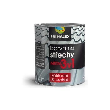 Primalex Metal 3v1 Farba na strechy 0,75 L metal grafitová