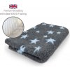 DRYBED Premium Vet Bed Hviezdy antracitový + svetlomodrý 150 x 100 cm