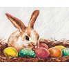 Maľovanie podľa čísel Králik a farebné vajíčka, 80x100 cm, bez rámu a bez vypnutia plátna (6055972)
