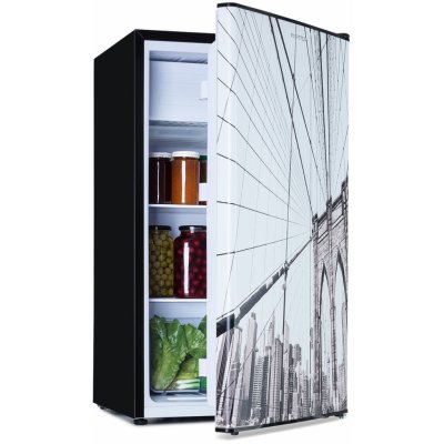 Klarstein CoolArt, mini chladnička, 79 l, mraznička 1,5 l, energet. trieda F, dizajnové dvierka (HEA20-CoolCity-90)