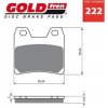 Brzdové platničky YAMAHA 222 S3 GOLD FREN
