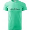 EKG baseball loptička - Klasické pánske tričko vyššej gramáže - S ( Mätová )