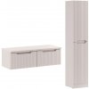 Comad Kúpeľňová zostava Nova Cashmere I so skrinkami a doskou 100 cm kašmírová