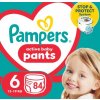 Pampers Active Baby Pants Plienkové nohavičky, veľkosť 6, 13kg-19kg, 84 ks