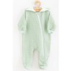 Dojčenský mušelínový overal s kapucňou New Baby Comfort clothes šalviová