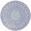 Mujkoberec Original , Kusový koberec Mojkoberec Original Nora 104162 Blue Creme kruh – na von aj na doma, 100x100 (priemer) kruh, modrá, chodba / predsieň