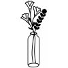 Wallity Nástenná kovová dekorácia FLOWER II čierna