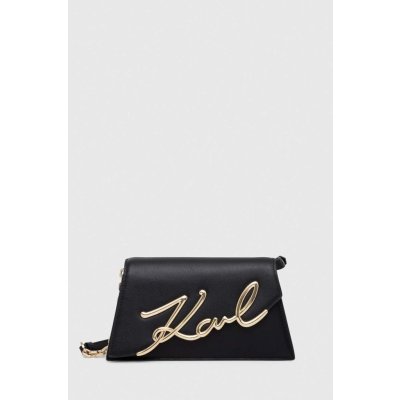 Karl Lagerfeld kožená kabelka čierna 240W3005