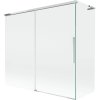 Mexen Rox, L posuvná 2-krídlová vaňová zástena 170 + 80 x 150 cm, 8mm číre sklo, chrómový profil, 8C9L-170-080-01-00