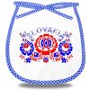Podbradník s folklórnym motívom modrý II