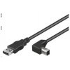 Premiumcord ku2ab1-90 USB 2.0 Konektor A-B - ohnutý konektor B 90°, 1m