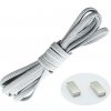 Elastické šnúrky do topánok široké - Typ D - magnetické zacvakávacie, jeden pár - Svetlo sivé, 100 cm