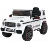 JOKO Elektrické autíčko Mercedes G63 AMG LIFT, penové kolesá, kožené sedadlo, biele