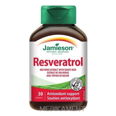 JAMIESON RESVERATROL 50 mg cps extrakt z červeného vína 30 ks