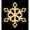 LED svetelná snehová vločka I, závesná 3D tlač, priemer 100 cm, teplá biela, zlatý plast