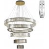 NEDES J6348/GCH Závesné krištálové LED svietidlo 195W, 3000K-6500K, 13000lm, IP20, DO, stmievanie, zlatá