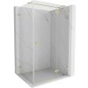 MEXEN/S - Lunar T sprchovací kút dvere krídlové pravá 140 x 110, transparent, zlato kartáčovaná 834T-140-110-55-00-P
