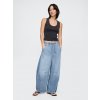 GAP Džínsy Mid Rise Easy Horseshoe UltraSoft Modrá