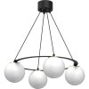 Luminex | Luster na lanku BALLO 4xE27/15W/230V čierna/biela | LU5673