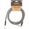 Cascha Professional Line Guitar Cable, Angled, Tweed Black, 3 m
