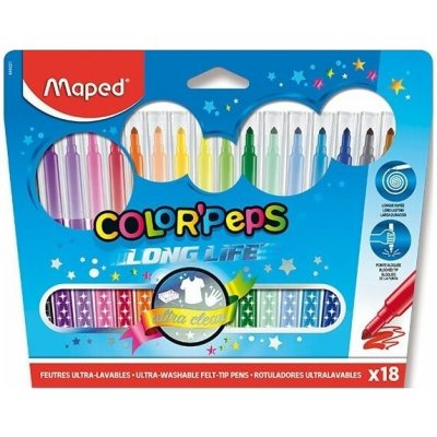Maped Detské fixky Maped Color'Peps Long Life 18 farieb