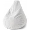 Sablio Sedací vak Pear SOFTY - Cloud White - 70 x 95 x 15 cm
