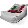 Sablio Sedací vak Lounge Ferrari Talianska vlajka - 80 x 95 x 50 cm