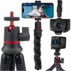 FLEXIBILNÝ STATÍV NA FOTOGRAFOVANIE MINI TRIPODU, OHYBNÝ NA KAMERU, 1/4 TROJNOŽKY