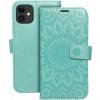 Puzdro Mezzo Book iPhone 11, vzor mandala - zelené