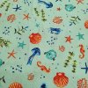 Dekoračná látka PLODY MORA tyrkys šírka 160 cm