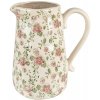 Clayre & Eef Keramický dekoračný džbán s ružovými kvetmi Lillia L - 20*14*23 cm - Clayre & Eef