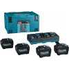 Makita 1910A8-3 Sada Li-ion XGT 40V 4xBL4080F+DC40RB+Makpac