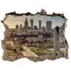 Fototapeta díra na zeď 3D Varšava poľsko 95x64 cm
