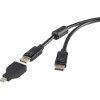 Renkforce Mini-DisplayPort / DisplayPort káblový adaptér Mini DisplayPort konektory, Konektor DisplayPort 1.80 m čierna RF-3424506 pozlátené kontakty, s; RF-3424506