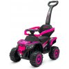 BABY MIX Detské elektrické odrážadlo Baby Mix Ruggy s vodiacou tyčou Ružové